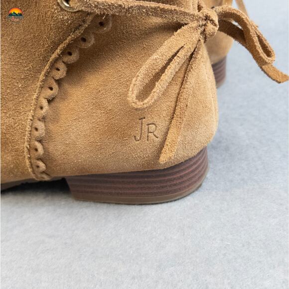 Jack Rogers Ankle Booties Brown Suede Classic Side Zip Cottage Women's Size 7.5M - Picture 10 of 13